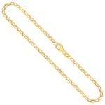 Goldkette als Erbskette in Gelbgold 375 / 9K, 55 cm lang, 2,5 mm breit, Gewicht ca. 4.5 g.