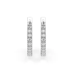0,22 Karat Diamant Creolen, Weißgold 585 / 14 Karat