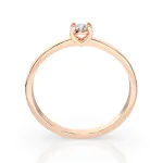 0,10 Karat Diamant Verlobungsring, Rotgold 585 / 14K
