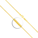 Goldkette als Tondakette in Gelbgold 333 / 8K, 40 cm lang, 1,2 mm breit, Gewicht ca. 4.8 g.
