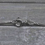 Goldkette als Panzerkette flach in Weißgold 585 / 14K, 75 cm lang, 1,4 mm breit, Gewicht ca. 5.3 g.