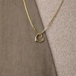 Anhänger Schwingendes Herz Gelbgold 7 mm