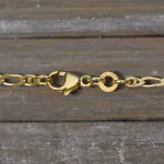 Goldkette als Panzerstegkette in Gelbgold 333 / 8K, 70 cm lang, 2,5 mm breit, Gewicht ca. 6.1 g.