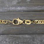 Goldkette als Singapurkette in Gelbgold 585 / 14K, 40 cm lang, 2,9 mm breit, Gewicht ca. 6 g.