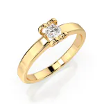 0,15 Karat Diamant Verlobungsring mit 1 Diamanten, Gelbgold 585 / 14K