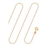 Goldkette als Ankerkette rund in Gelbgold 585 / 14K, 80 cm lang, 1,1 mm breit, Gewicht ca. 3.2 g.