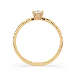 0,15 Karat Diamant Verlobungsring mit 1 Diamanten, Gelbgold 585 / 14K
