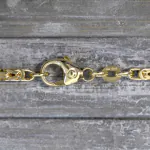 Armband als Königskette in Gelbgold 585 / 14K, 18 cm lang, 2.3 mm breit, Gewicht ca. 6.9 g.