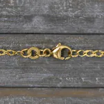 Goldkette als Zwillingspanzerkette in Gelbgold 333 / 8 Karat, 55 cm lang, 2.1 mm breit, Gewicht ca. 3.2