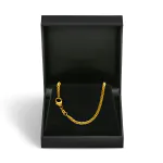 Armband als Zopfkette hohl in Gelbgold 585 / 14K, 20 cm lang, 2.1 mm breit, Gewicht ca. 3 g.