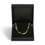 Goldkette als Singapurkette Bicolor in Gelbgold / Weißgold 333 / 8K, 50 cm lang, 2,9 mm breit, Gewicht ca. 6 g.