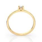 0,10 Karat Diamant Verlobungsring, Gelbgold 585 / 14K