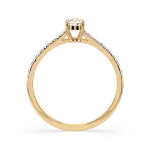 0,3+0,21 Karat Diamant Verlobungsring mit 15 Diamanten, Gelbgold 585 / 14K