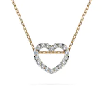 0,09 Karat Diamant Anhänger Herz Gelbgold 585 (14K) mit Goldkette für Damen