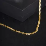 Armband als Panzerkette flach in Gelbgold 585 / 14K, 14 cm lang, 4,1 mm breit, Gewicht ca. 6 g.