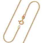 Goldkette als Ankerkette rund in Gelbgold 333 / 8K, 45 cm lang, 1,1 mm breit, Gewicht ca. 1.6 g.