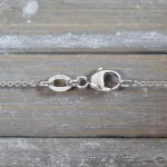 Goldkette als Ankerkette rund Weißgold 750 / 18K, 42 cm lang, 1,1 mm breit, Gewicht ca. 2.4 g.