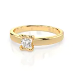 0,15 Karat Diamant Verlobungsring mit 1 Diamanten, Gelbgold 585 / 14K