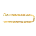 Armband als Königskette in Gelbgold 585 / 14K, 18,7 cm lang, 3,2 mm breit, Gewicht ca. 13.2 g.