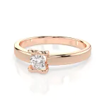 0,15 Karat Diamant Verlobungsring mit 1 Diamanten, Rotgold 585 / 14K