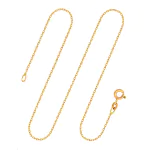 Goldkette als Ankerkette diamantiert in Gelbgold 750 / 18K, 36 cm lang, 1,3 mm breit, Gewicht ca. 2.4 g.