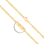 Goldkette als Königskette in Gelbgold 585 / 14K, 60 cm lang, 2,3 mm breit, Gewicht ca. 26 g.