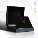 0,09 Karat Diamant Anhänger Gelbgold 585 (14K) mit Goldkette für Damen