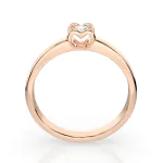 0,15 Karat Diamant Verlobungsring mit 1 Diamanten, Rotgold 585 / 14K