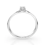 0,1 Karat Diamant Verlobungsring, Weißgold 585 / 14K