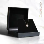 0,24 Karat Diamant Anhänger Rotgold 585 (14K) mit Goldkette für Damen