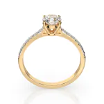 0,4+0,21 Karat Diamant Verlobungsring mit 15 Diamanten, Gelbgold 585 / 14K