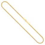 Goldkette als Zopfkette in Gelbgold 750 / 18K, 60 cm lang, 2,1 mm breit, Gewicht ca. 12.3 g.