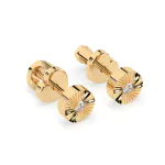 0,04 Karat Diamant Ohrstecker mit 2 echten Diamanten, Gelbgold 585 / 14K