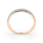 0,18 Karat Diamant Verlobungsring mit 46 Diamanten, Rotgold 585 / 14K