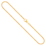 Goldkette als Ankerkette rund in Gelbgold 333 / 8 Karat, 95 cm lang, 2 mm breit, Gewicht ca. 9.2 g.