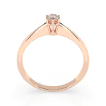 0,15 Karat Diamant Verlobungsring mit 1 Diamanten, Rotgold 585 / 14K