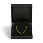 Goldkette als Ankerkette diamantiert in Gelbgold 333 / 8K, 80 cm lang, 1,9 mm breit, Gewicht ca. 8.7 g.