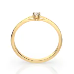 0,10 Karat Diamant Verlobungsring mit 1 Diamanten, Gelbgold 585 / 14K