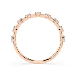 0,18 Karat Diamant Verlobungsring mit 9 Diamanten, Rotgold 585 / 14K