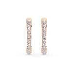 0,18 Karat Diamant Creolen, Rotgold 585 / 14 Karat