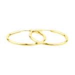 Ohrringe, Creolen, Gelbgold 333 / 8K, Außendurchmesser 40 mm, Breite 2.5 mm, Gewicht ca. 1.8 g