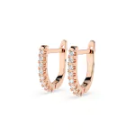 0,32 Karat Diamant Creolen, Rotgold 585 / 14 Karat, Gewicht ca. 1.7 g.