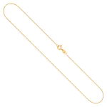Goldkette als Ankerkette flach in Gelbgold 375 / 9K, 42 cm lang, 0,8 mm breit, Gewicht ca. 0.8 g.