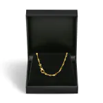 Goldkette als Singapurkette in Gelbgold 585 / 14K, 38 cm lang, 2,2 mm breit, Gewicht ca. 3 g.