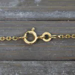 Goldkette als Ankerkette diamantiert in Gelbgold 333 / 8K, 38 cm lang, 1,7 mm breit, Gewicht ca. 3 g.