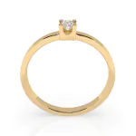 0,10 Karat Diamant Verlobungsring mit 1 Diamanten, Gelbgold 585 / 14K