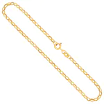 Goldkette als Erbskette in Gelbgold 585 / 14K, 70 cm lang, 2,5 mm breit, Gewicht ca. 13.2 g.
