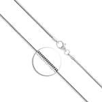 Goldkette als Schlangenkette in Weißgold 333 / 8K, 38 cm lang, 1,4 mm breit, Gewicht ca. 4.3 g.