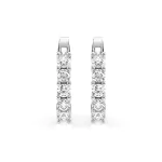 0,6 Karat Diamant Creolen, Weißgold 585 / 14 Karat