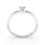 0,10 Karat Diamant Verlobungsring mit 1 Diamanten, Weißgold 585 / 14K